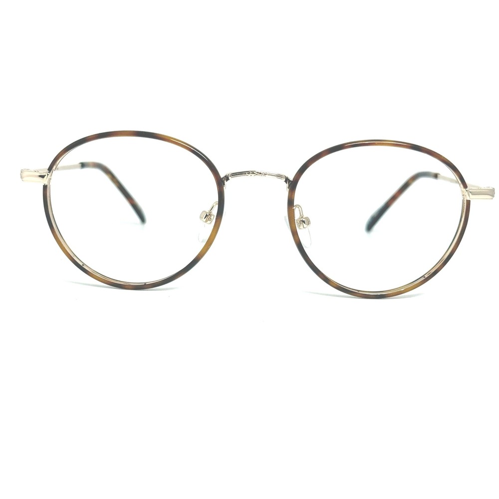 Hinge SAAZ Lager Eyeglass Frames‎ Gold Tortoise Round 50-19-140 Eyewear Glasses
